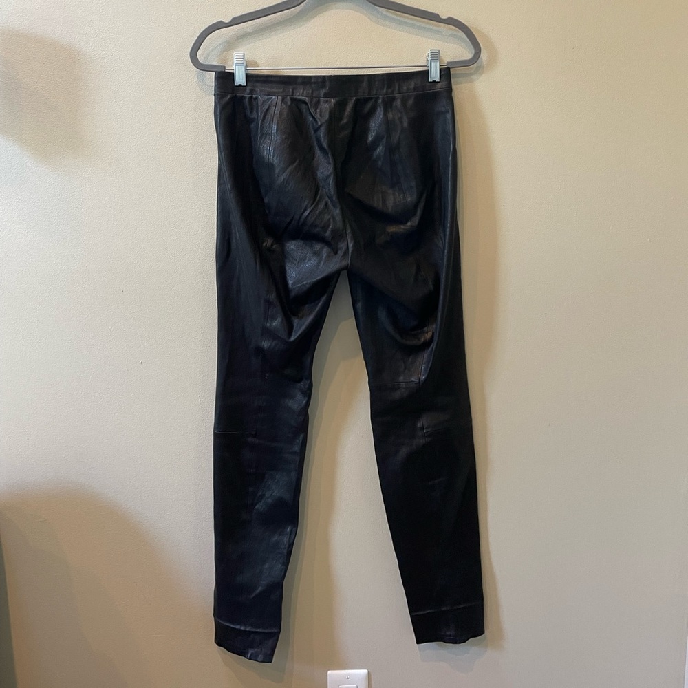 DTLA Brand Jeans Black Genuine Leather Pants Leggings 100% Lamb Leather Size 29 - Picture 3 of 7